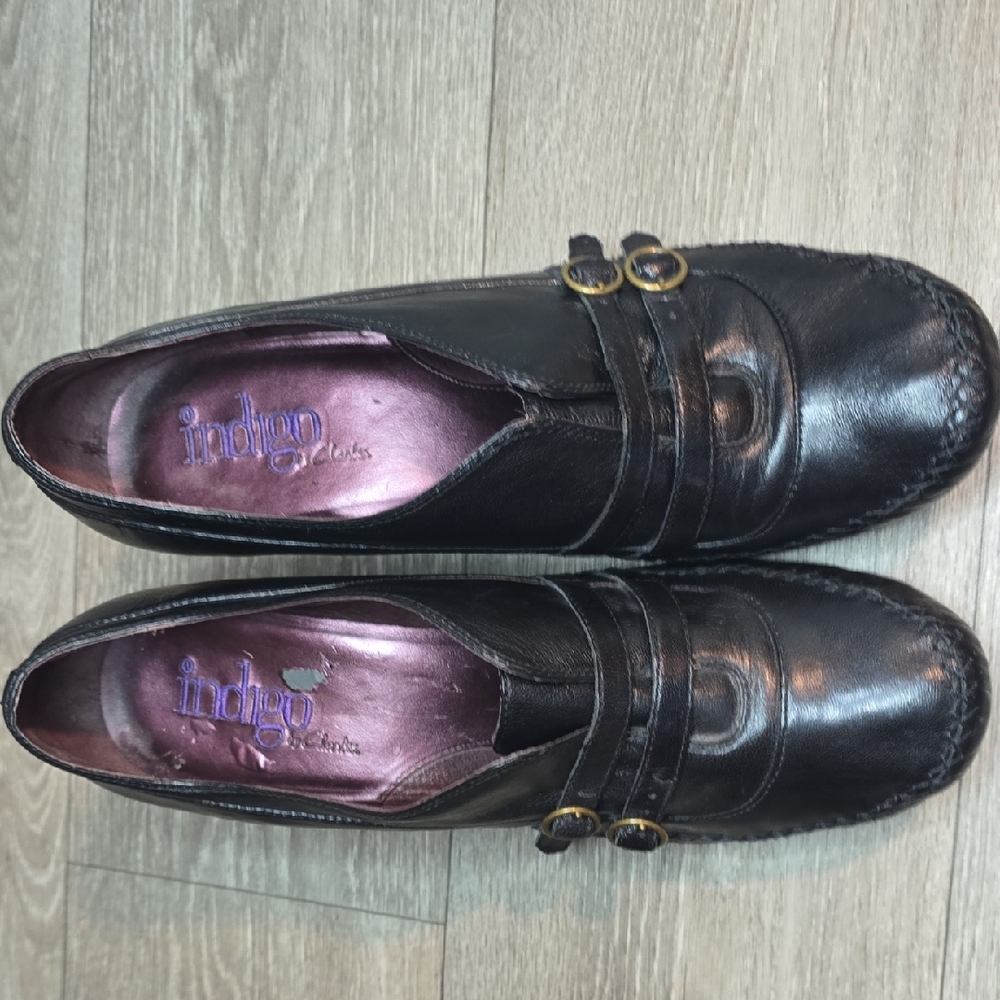 Clarks Indigo Black Leather Shoes